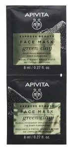 APIVITA EXPRESS BEAUTY veido kaukė su žaliuoju moliu, valomoji 8ml N2